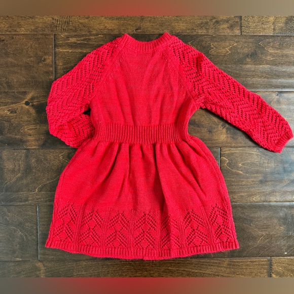 CAT & JACK | Toddler Girls’ Red Sweater Dress - 2T - Picture 4 of 5